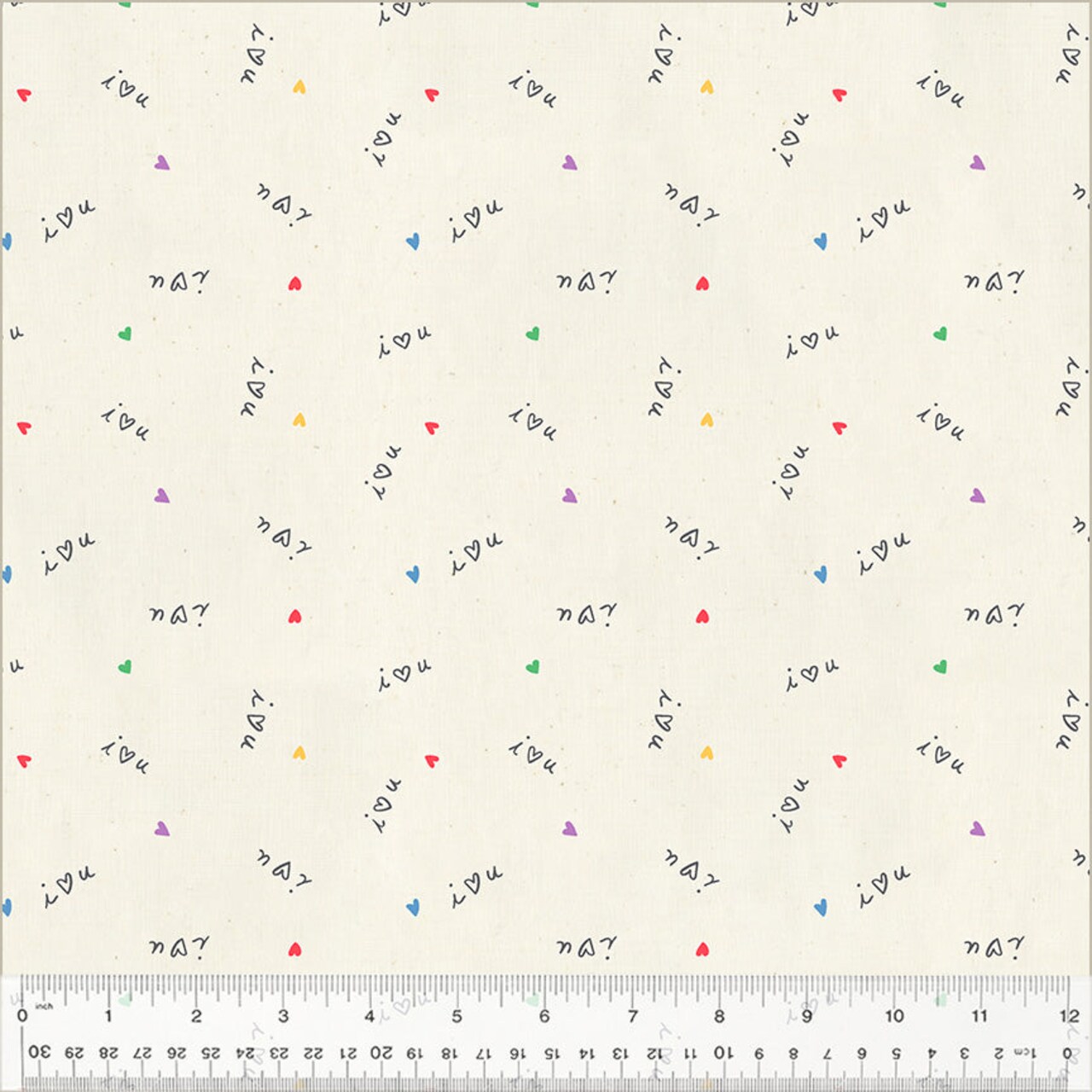 Fabric Windham I Heart You First Crush Miniatures by the Quarter Yard 54267-8